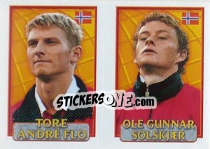 Cromo Flo / Solskjaer  - UEFA Euro Belgium-Netherlands 2000 - Merlin