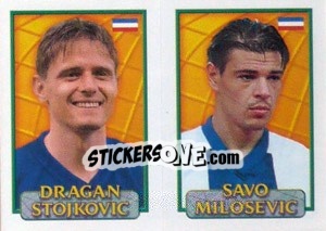Sticker Stojkovic / Milosevic  - UEFA Euro Belgium-Netherlands 2000 n. 139 - Merlin