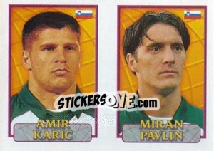 Cromo Karic / Pavlin  - UEFA Euro Belgium-Netherlands 2000 - Merlin