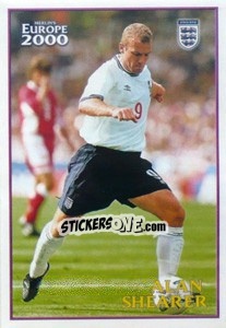 Cromo Alan Shearer (England) - UEFA Euro Belgium-Netherlands 2000 - Merlin