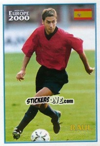 Sticker Raul González (Spain) - UEFA Euro Belgium-Netherlands 2000 - Merlin