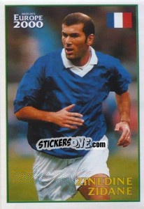 Sticker Zinedine Zidane (France) - UEFA Euro Belgium-Netherlands 2000 n. 160 - Merlin