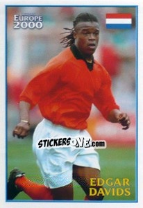 Sticker Edgar Davids (Holland) - UEFA Euro Belgium-Netherlands 2000 - Merlin