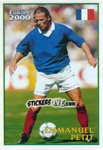 Sticker Emmanuel Petit (France) - UEFA Euro Belgium-Netherlands 2000 - Merlin