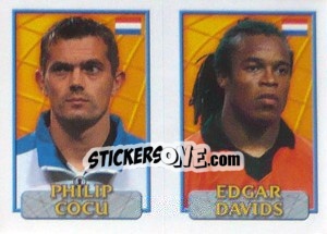 Sticker Cocu /  Edgar Davids - UEFA Euro Belgium-Netherlands 2000 n. 171 - Merlin