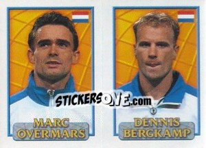 Sticker Overmars / Bergkamp  - UEFA Euro Belgium-Netherlands 2000 n. 173 - Merlin