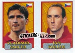 Figurina Smicer / Koller  - UEFA Euro Belgium-Netherlands 2000 - Merlin