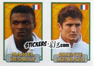 Figurina Marcel Desailly /  Bixente Lizarazu - UEFA Euro Belgium-Netherlands 2000 - Merlin