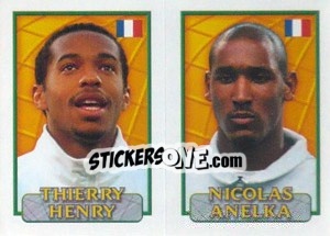 Sticker Thierry Henry /  Nicolas Anelka - UEFA Euro Belgium-Netherlands 2000 n. 188 - Merlin