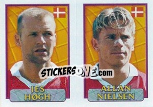 Sticker Høgh / Nielsen  - UEFA Euro Belgium-Netherlands 2000 n. 192 - Merlin