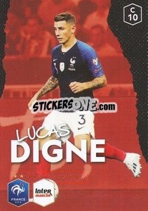Sticker Lucas Digne - Au plus près des Bleus n. C10 - Panini