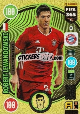 Sticker Robert Lewandowski - FIFA 365: 2020-2021. Adrenalyn XL n. 8 - Panini