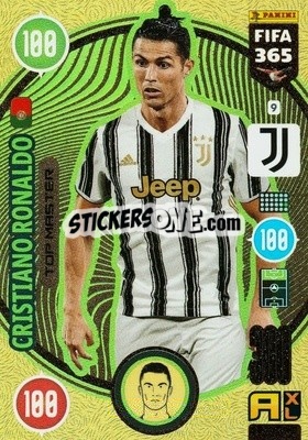 Sticker Cristiano Ronaldo - FIFA 365: 2020-2021. Adrenalyn XL n. 9 - Panini