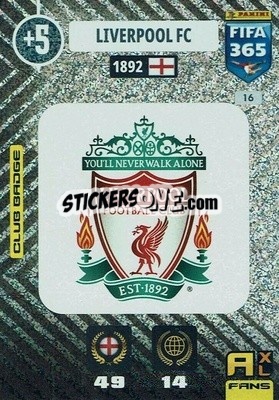 Sticker Club Badge - FIFA 365: 2020-2021. Adrenalyn XL n. 16 - Panini
