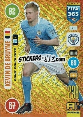 Sticker Kevin De Bruyne - FIFA 365: 2020-2021. Adrenalyn XL n. 21 - Panini