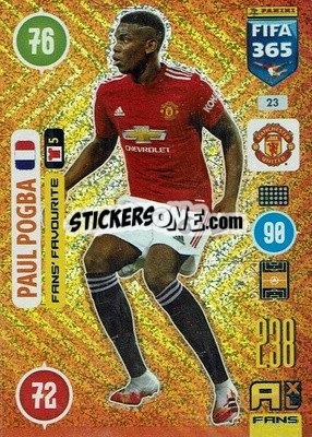 Sticker Paul Pogba - FIFA 365: 2020-2021. Adrenalyn XL n. 23 - Panini
