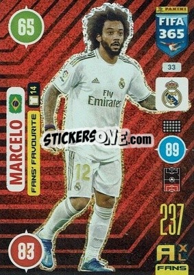 Sticker Marcelo - FIFA 365: 2020-2021. Adrenalyn XL n. 33 - Panini
