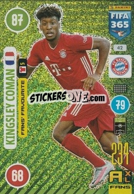 Sticker Kingsley Coman - FIFA 365: 2020-2021. Adrenalyn XL n. 42 - Panini