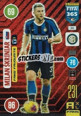Sticker Milan Škriniar - FIFA 365: 2020-2021. Adrenalyn XL n. 50 - Panini