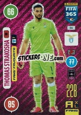 Sticker Thomas Strakosha - FIFA 365: 2020-2021. Adrenalyn XL - Panini
