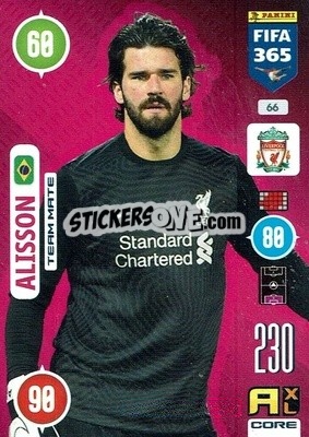Sticker Alisson - FIFA 365: 2020-2021. Adrenalyn XL n. 66 - Panini