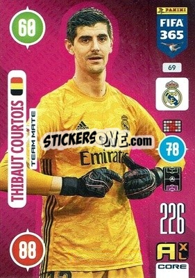 Sticker Thibaut Courtois - FIFA 365: 2020-2021. Adrenalyn XL - Panini