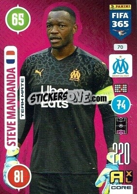 Sticker Steve Mandanda - FIFA 365: 2020-2021. Adrenalyn XL n. 70 - Panini