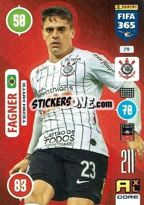Sticker Fagner - FIFA 365: 2020-2021. Adrenalyn XL n. 79 - Panini