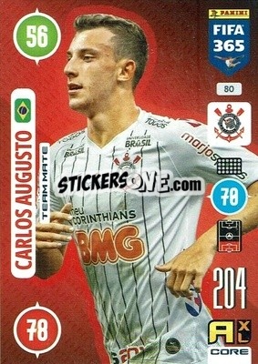 Sticker Carlos Augusto - FIFA 365: 2020-2021. Adrenalyn XL n. 80 - Panini