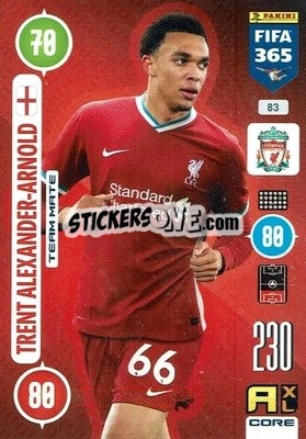 Sticker Trent Alexander-Arnold - FIFA 365: 2020-2021. Adrenalyn XL n. 83 - Panini