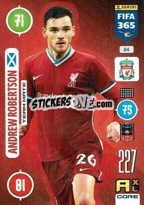 Sticker Andrew Robertson - FIFA 365: 2020-2021. Adrenalyn XL n. 84 - Panini