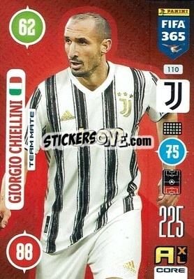 Sticker Giorgio Chiellini - FIFA 365: 2020-2021. Adrenalyn XL n. 110 - Panini