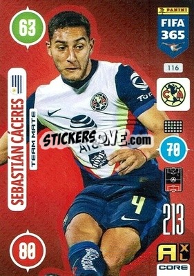 Sticker Sebastián Cáceres - FIFA 365: 2020-2021. Adrenalyn XL n. 116 - Panini