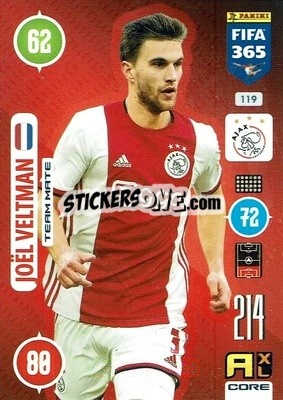 Sticker Joël Veltman - FIFA 365: 2020-2021. Adrenalyn XL n. 119 - Panini