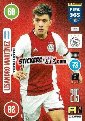 Sticker Lisandro Martinez - FIFA 365: 2020-2021. Adrenalyn XL n. 120 - Panini
