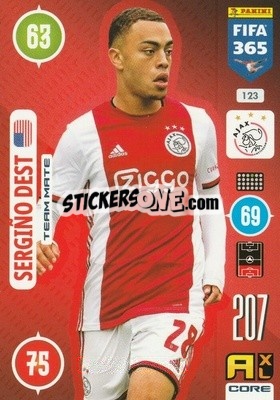 Sticker Sergiño Dest - FIFA 365: 2020-2021. Adrenalyn XL n. 123 - Panini