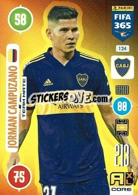 Sticker Jorman Campuzano - FIFA 365: 2020-2021. Adrenalyn XL n. 124 - Panini