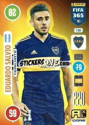 Sticker Eduardo Salvio - FIFA 365: 2020-2021. Adrenalyn XL n. 126 - Panini