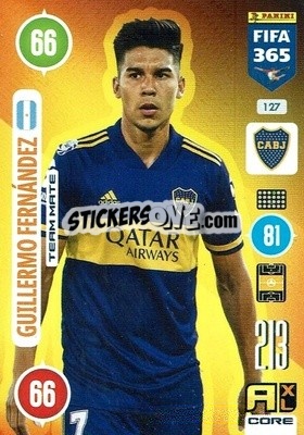 Sticker Guillermo Fernández - FIFA 365: 2020-2021. Adrenalyn XL n. 127 - Panini