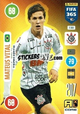 Cromo Mateus Vital - FIFA 365: 2020-2021. Adrenalyn XL n. 130 - Panini