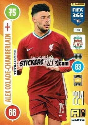 Sticker Alex Oxlade-Chamberlain - FIFA 365: 2020-2021. Adrenalyn XL n. 131 - Panini