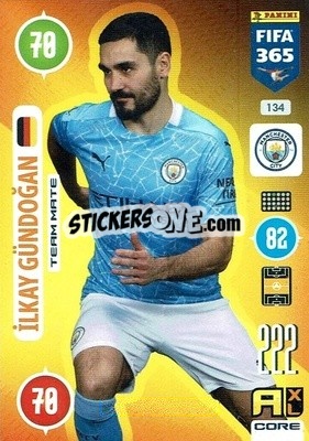 Sticker Ilkay Gündoğan - FIFA 365: 2020-2021. Adrenalyn XL n. 134 - Panini