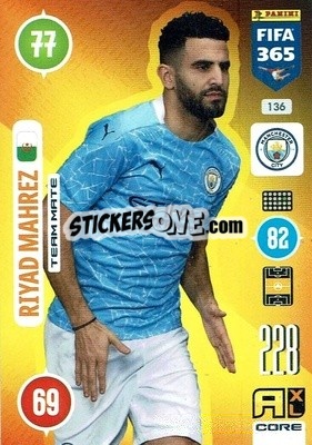 Sticker Riyad Mahrez - FIFA 365: 2020-2021. Adrenalyn XL - Panini