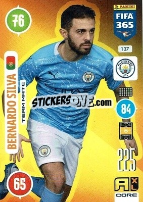 Sticker Bernardo Silva - FIFA 365: 2020-2021. Adrenalyn XL n. 137 - Panini