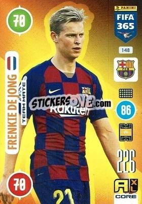 Sticker Frenkie de Jong - FIFA 365: 2020-2021. Adrenalyn XL n. 148 - Panini