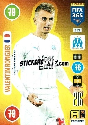 Sticker Valentin Rongier - FIFA 365: 2020-2021. Adrenalyn XL n. 153 - Panini