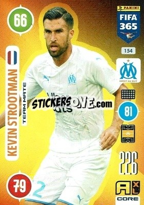Sticker Kevin Strootman - FIFA 365: 2020-2021. Adrenalyn XL n. 154 - Panini