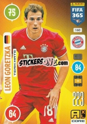 Sticker Leon Goretzka - FIFA 365: 2020-2021. Adrenalyn XL n. 160 - Panini