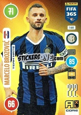 Sticker Marcelo Brozovic - FIFA 365: 2020-2021. Adrenalyn XL n. 168 - Panini