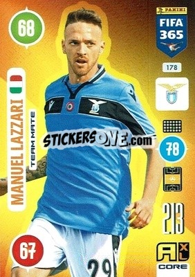 Sticker Manuel Lazzari - FIFA 365: 2020-2021. Adrenalyn XL n. 178 - Panini